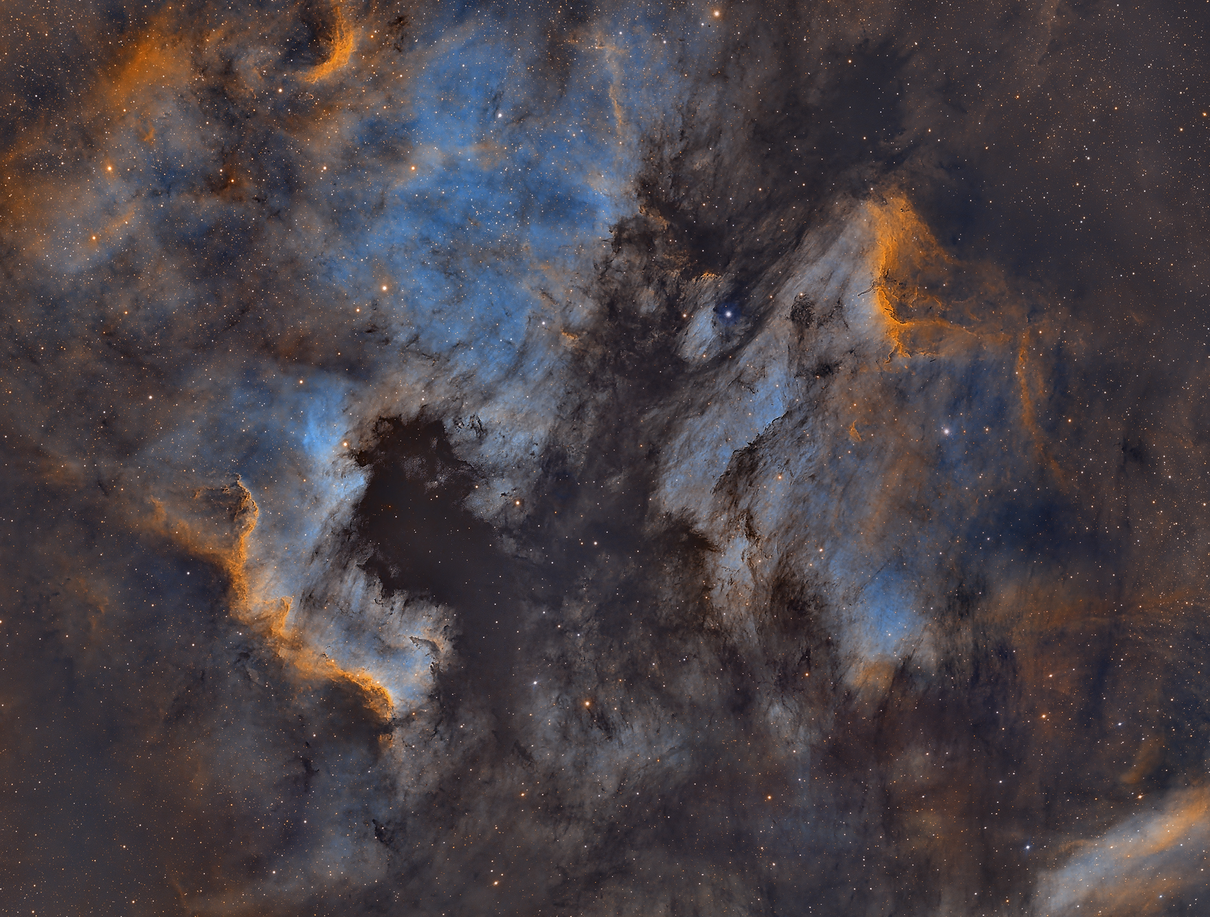 NGC7000 és IC5070 - Észak-Amerika-köd és Pelikán-köd - Cygnus