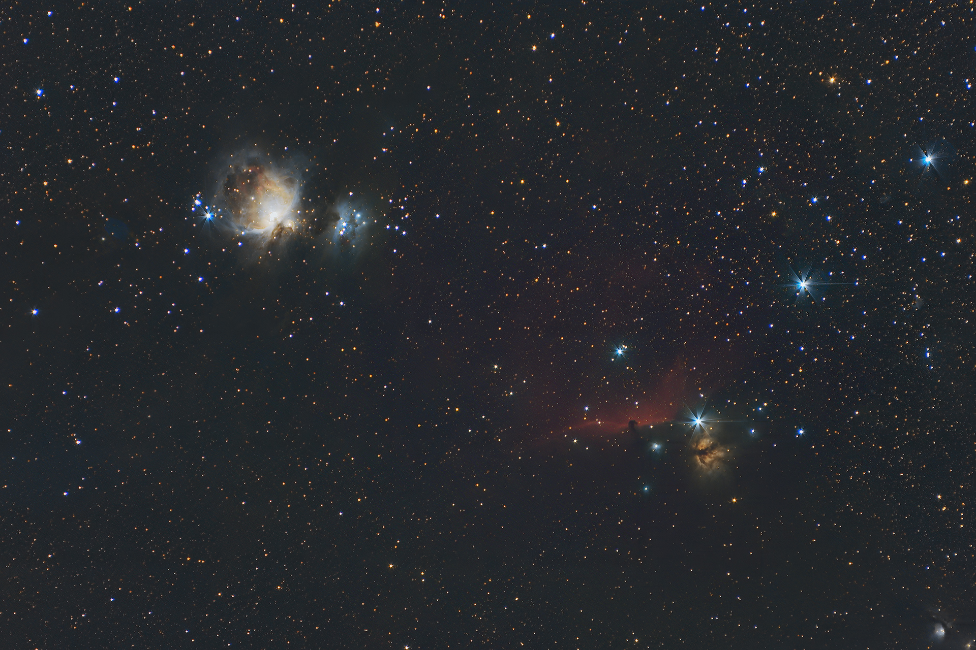 Orion és Lófej köd
