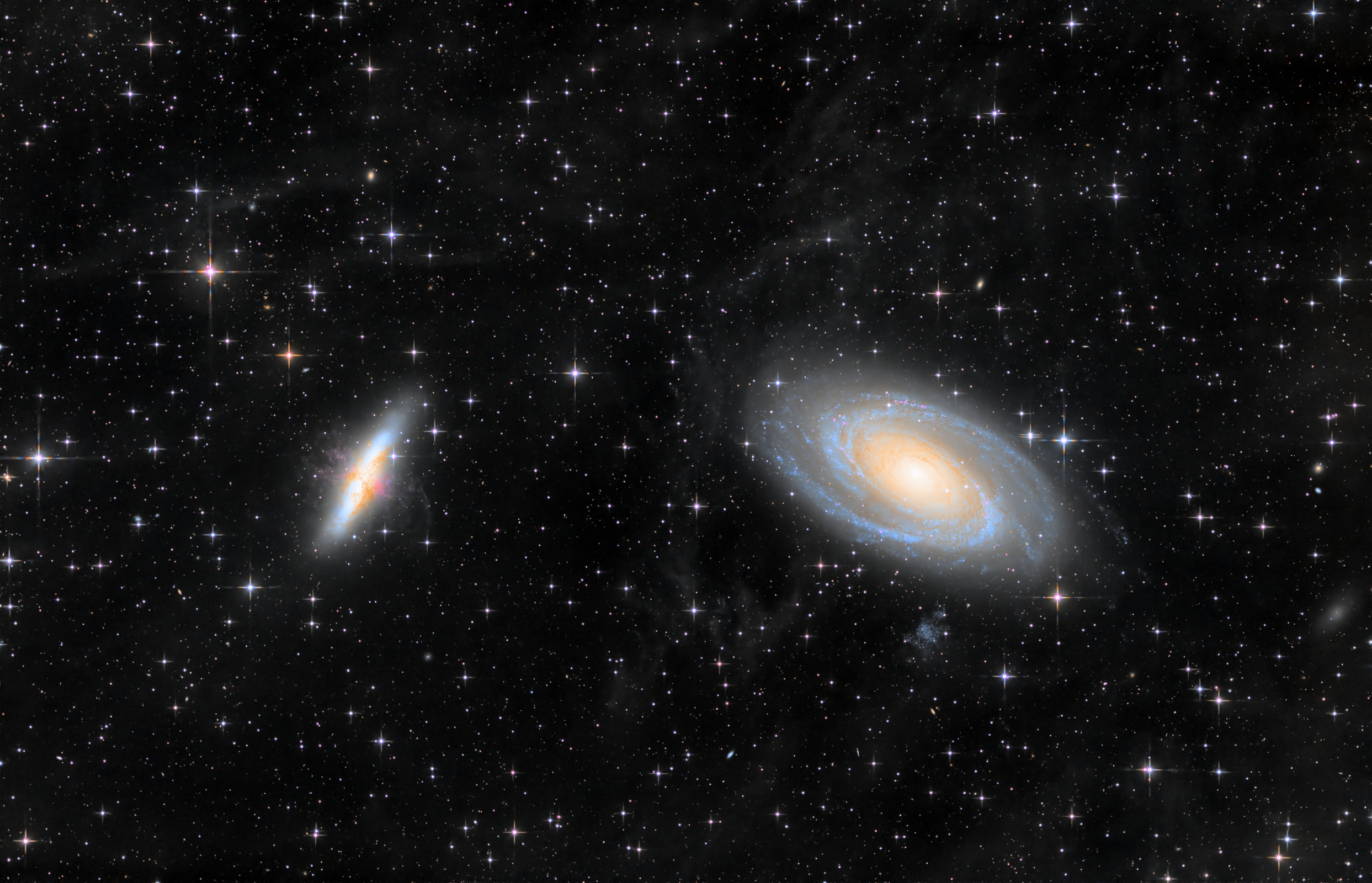 Bode és Szivar galaxisok a Nagy Göncölben