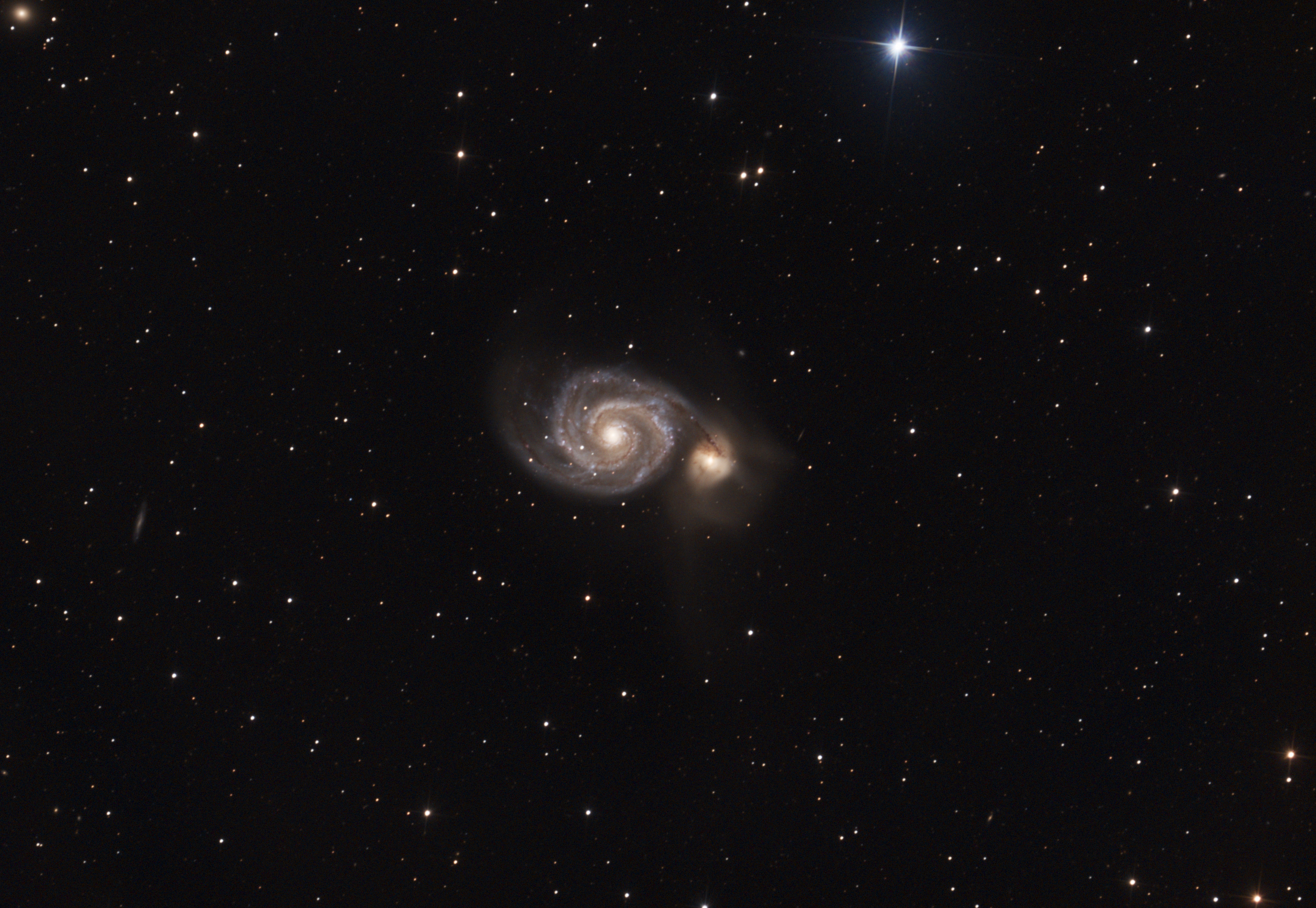 M51 Örvény-galaxis, és környéke