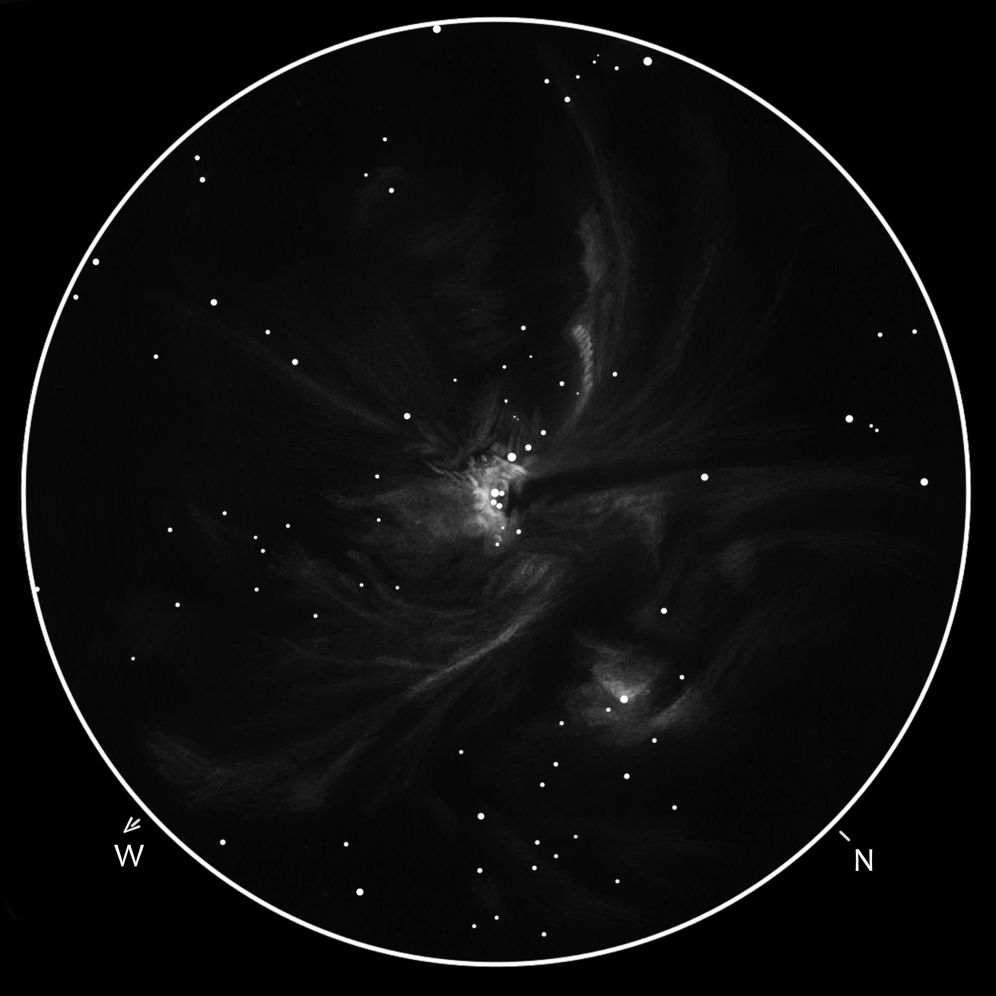 M42, M43 — Orion-köd