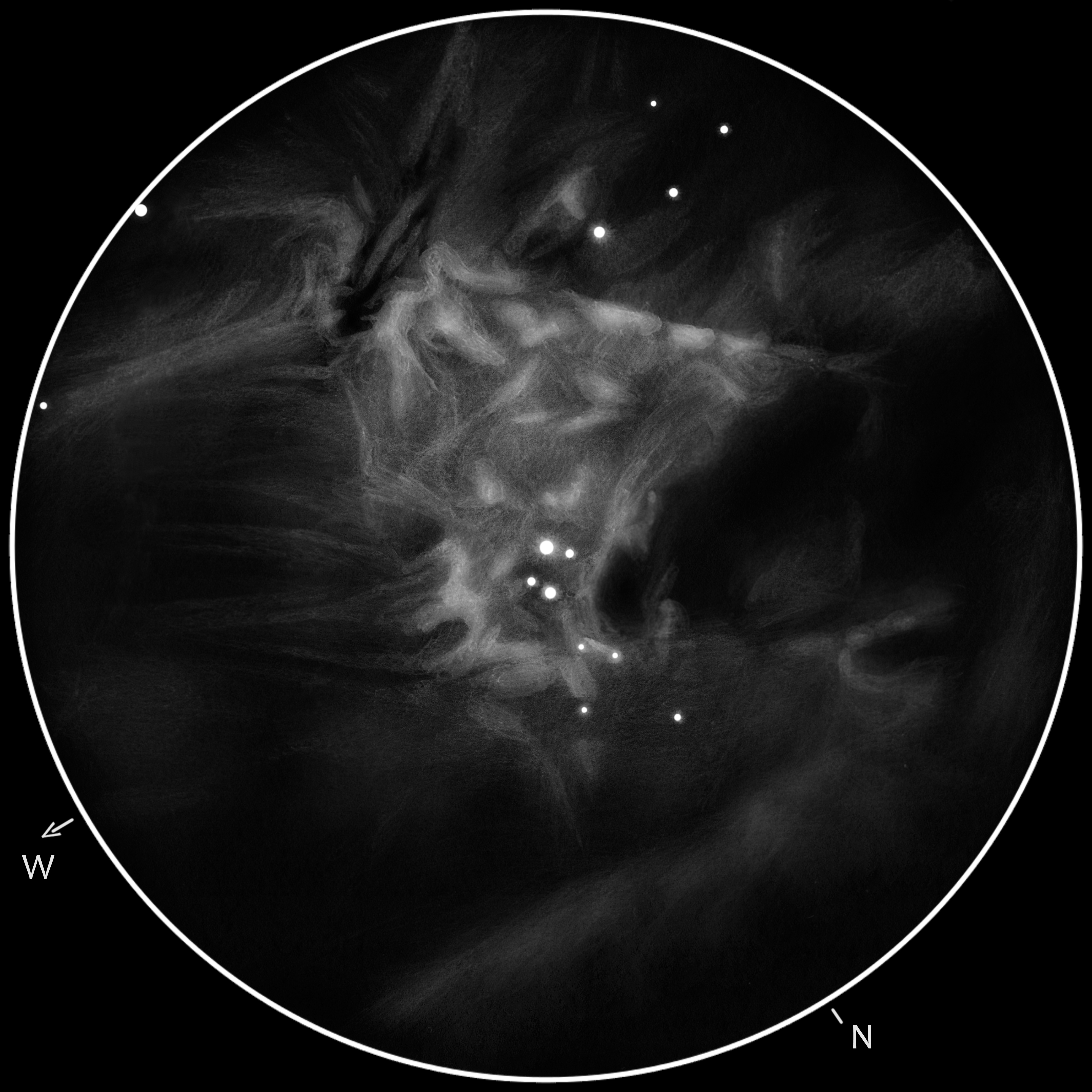M42 — Orion-köd, Huygens-régió