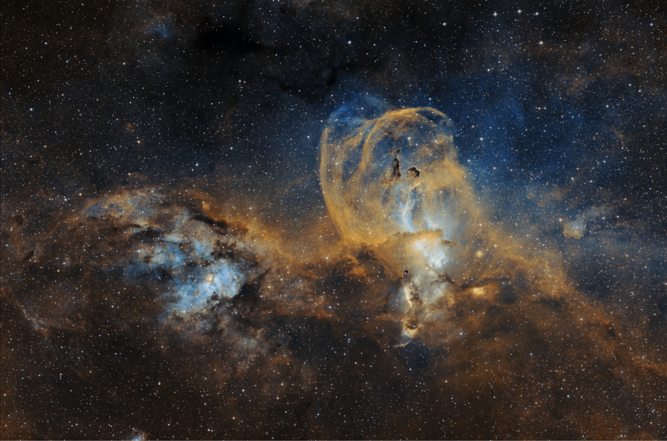 NGC 3576 Szabadságszobor-köd