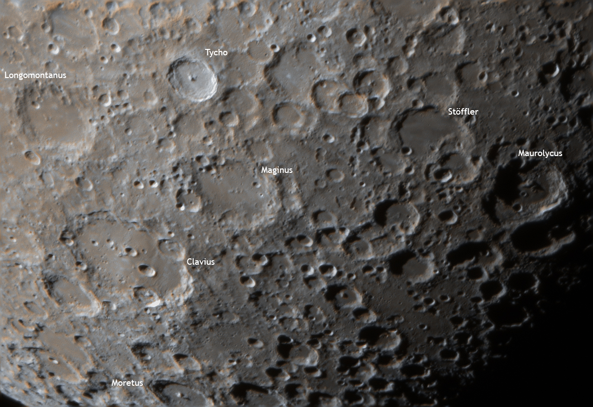A Hold déli oldala: Moretustól Tychoig