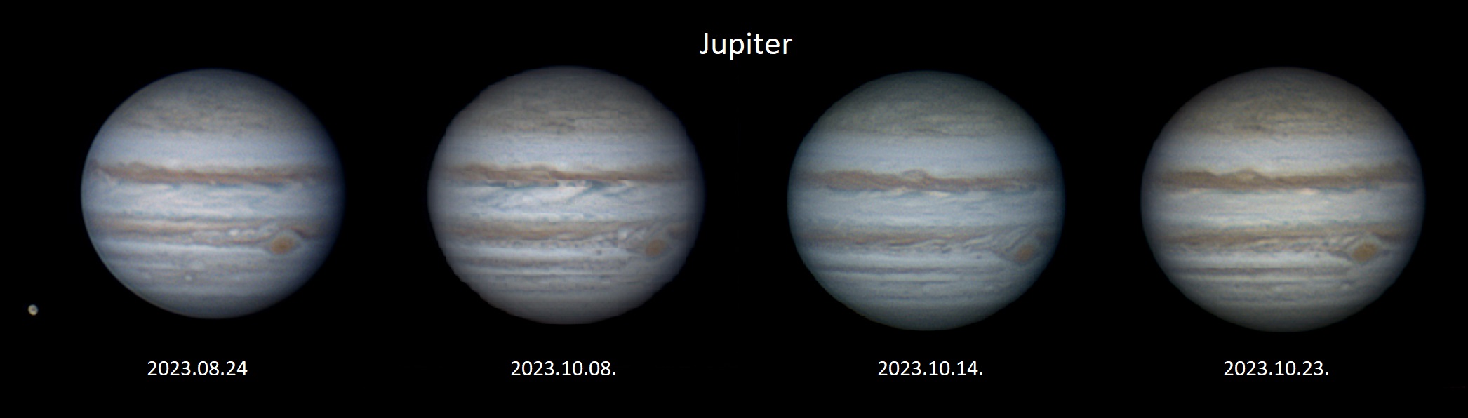 Jupiter GRS mögötti változása
