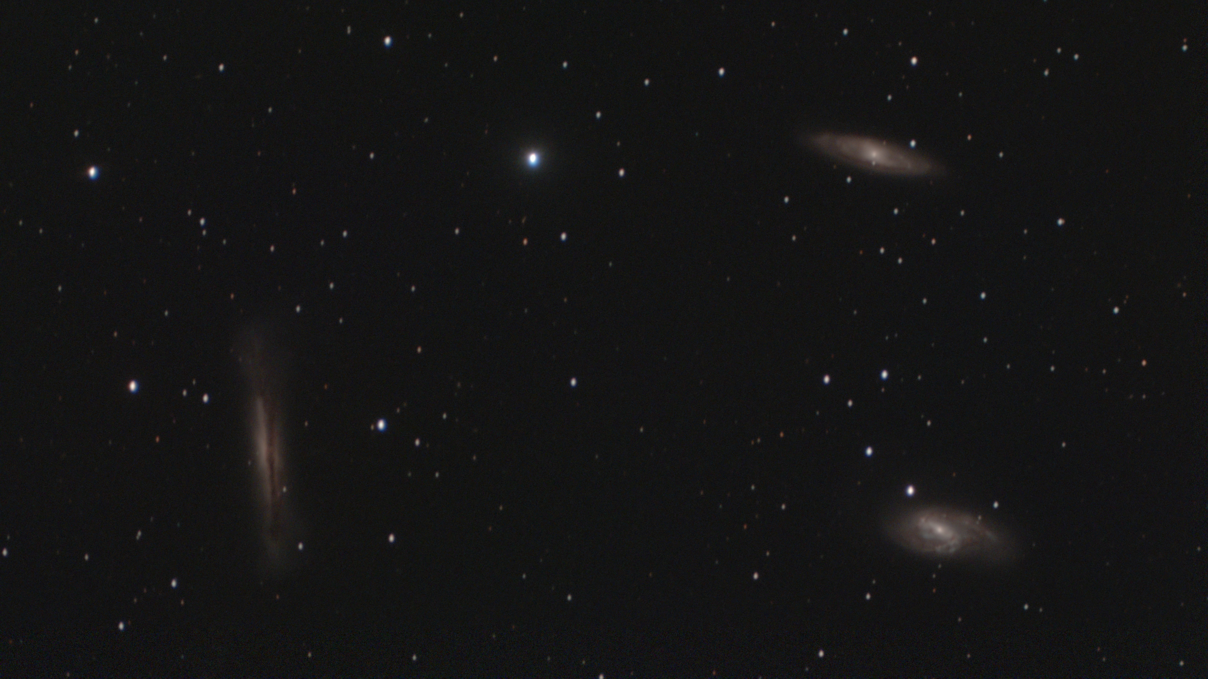 M65 - M66 - NGC3628 egy felhőátvonulásos éjszakán