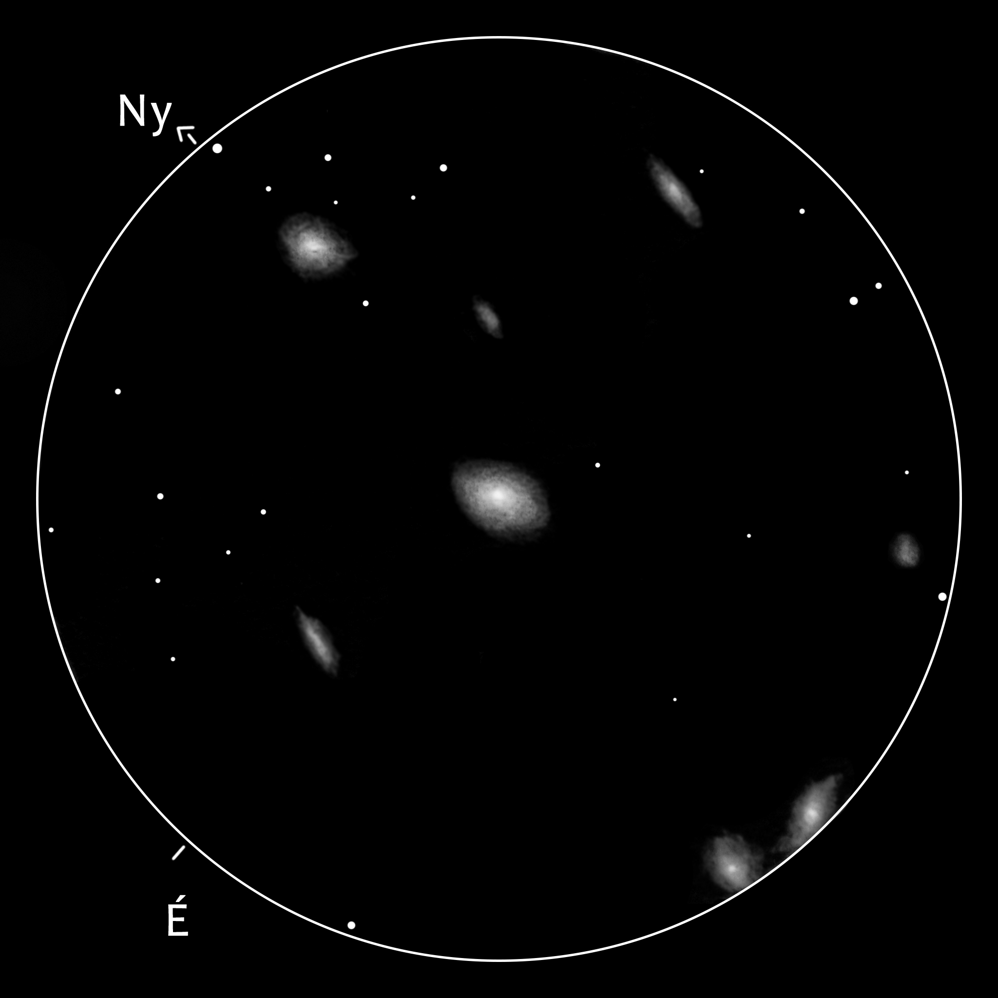 M84, M86, NGC 4387, NGC 4388, NGC 4402, NGC 4425, NGC 4435, NGC 4438