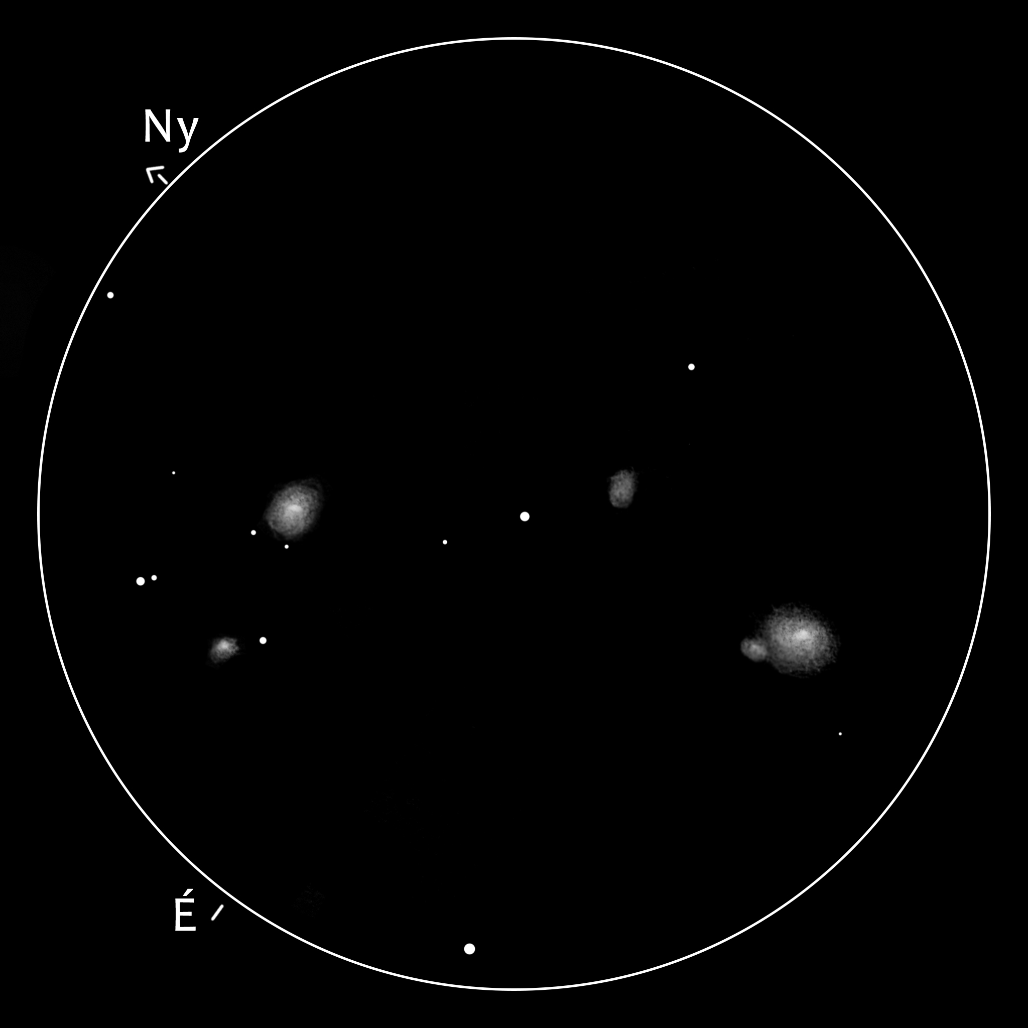 M59, M60, NGC 4638, 4647, IC 809