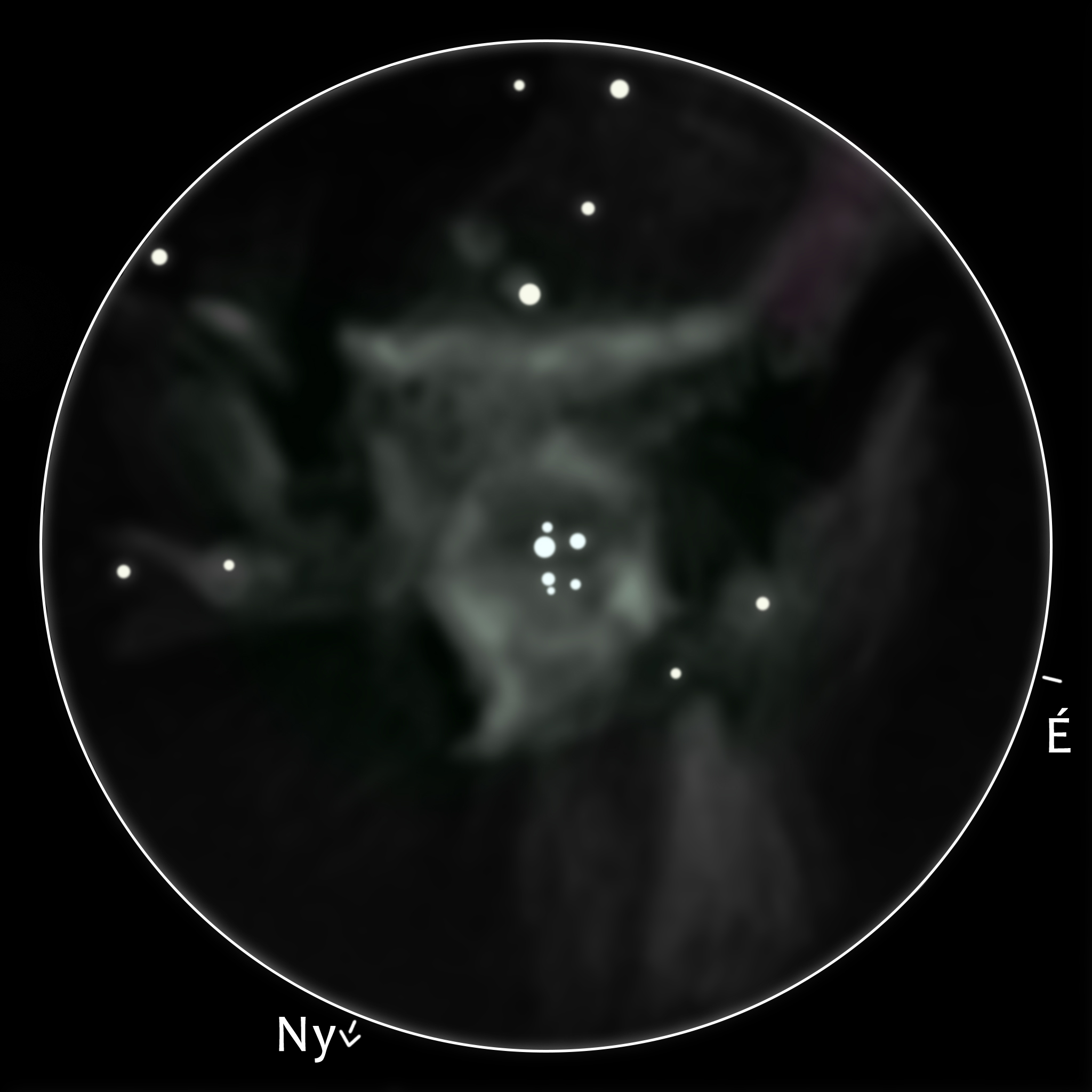 M42, HH 203, HH 204, Theta Orionis