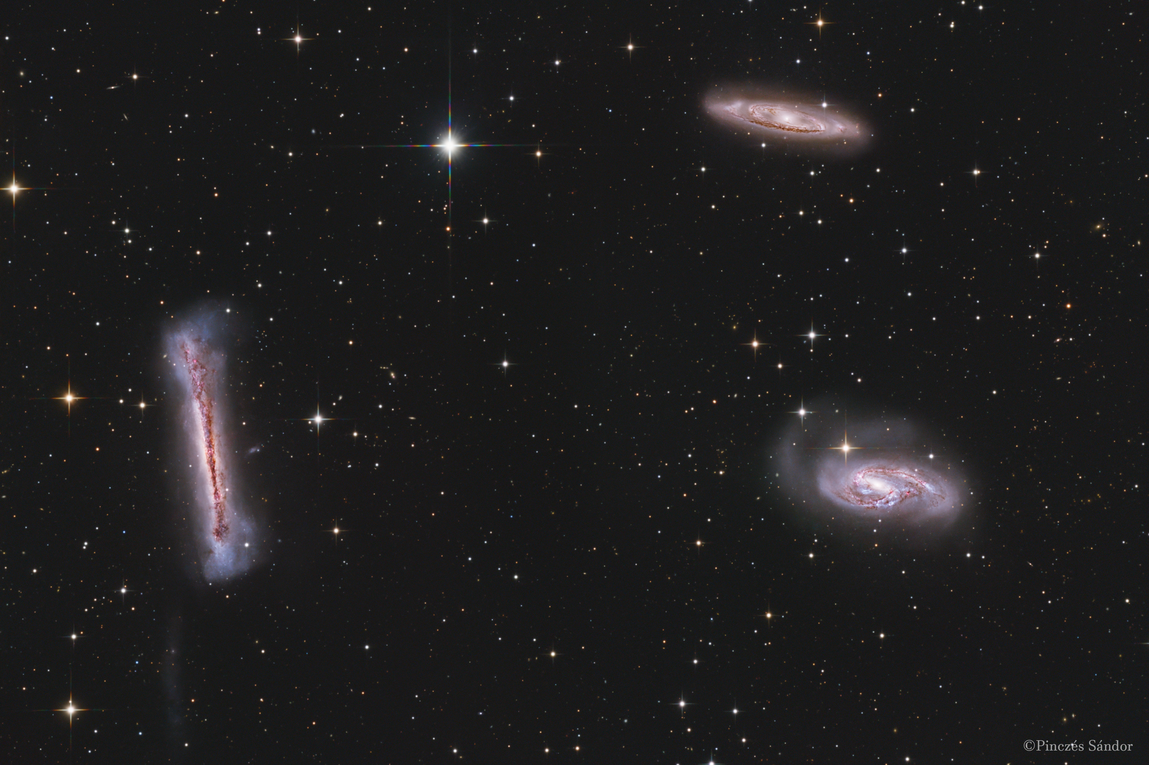 Leo Trriplett (Messier 65, Messier 66 and NGC 3628)