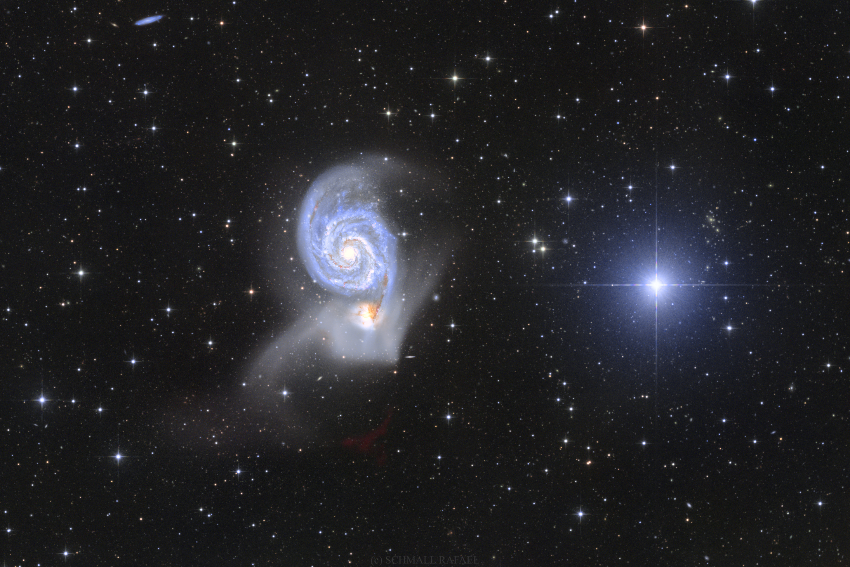 Messier 51 - Örvény-galaxis - Deep Field